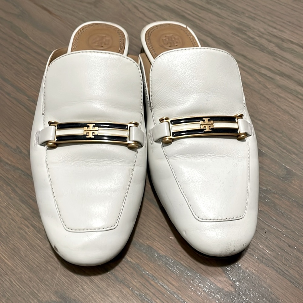 Tory Burch leather Backless loafer white 6.5 women